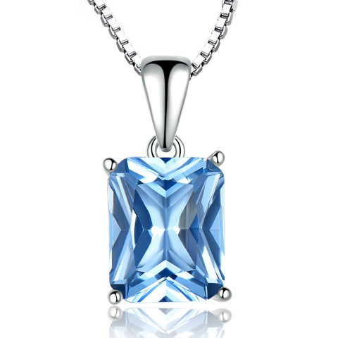  Nano Jadeite Zircon Box Chain Crystal Necklace